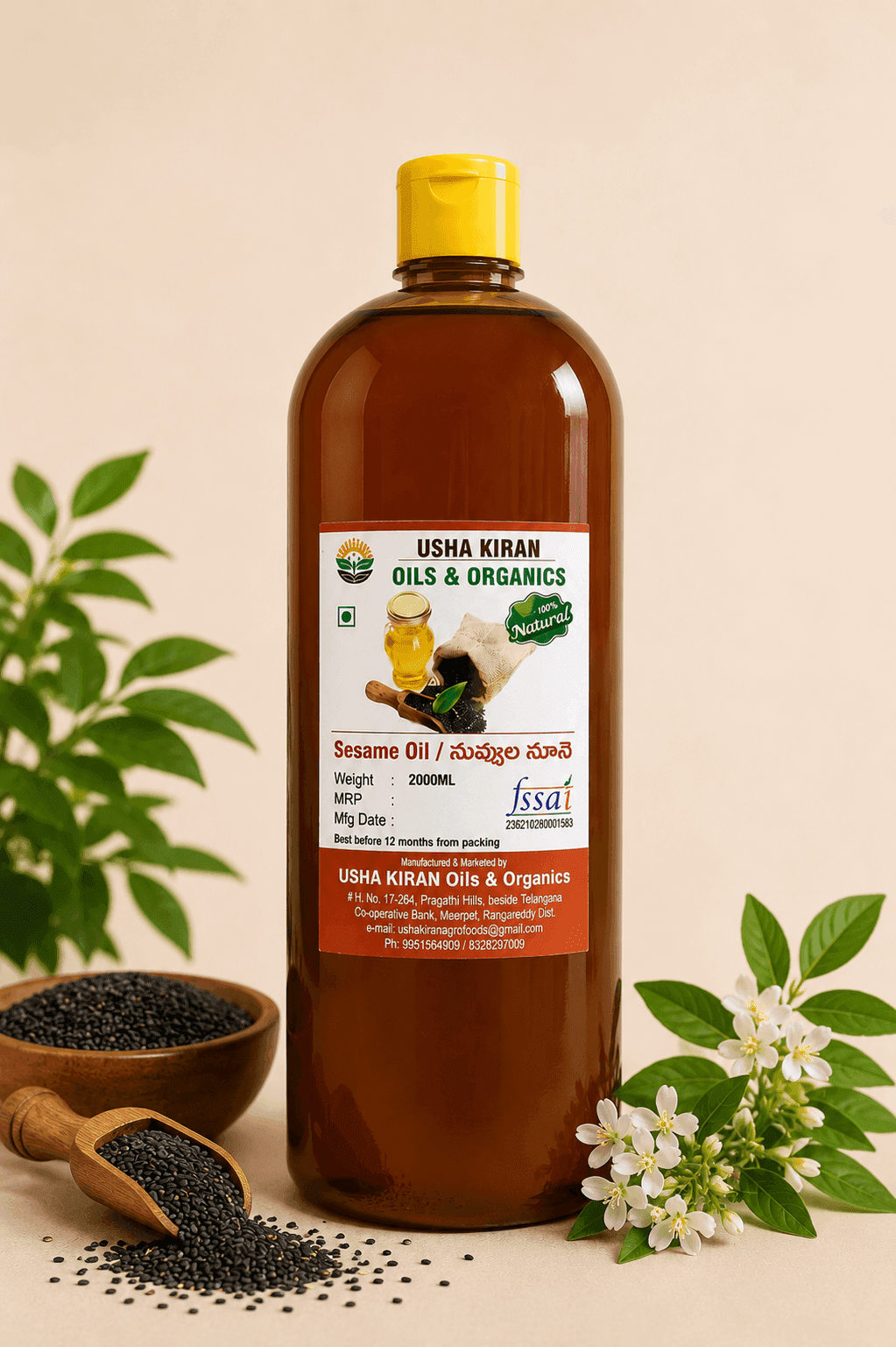 Black Sesame Oil — 1 litre